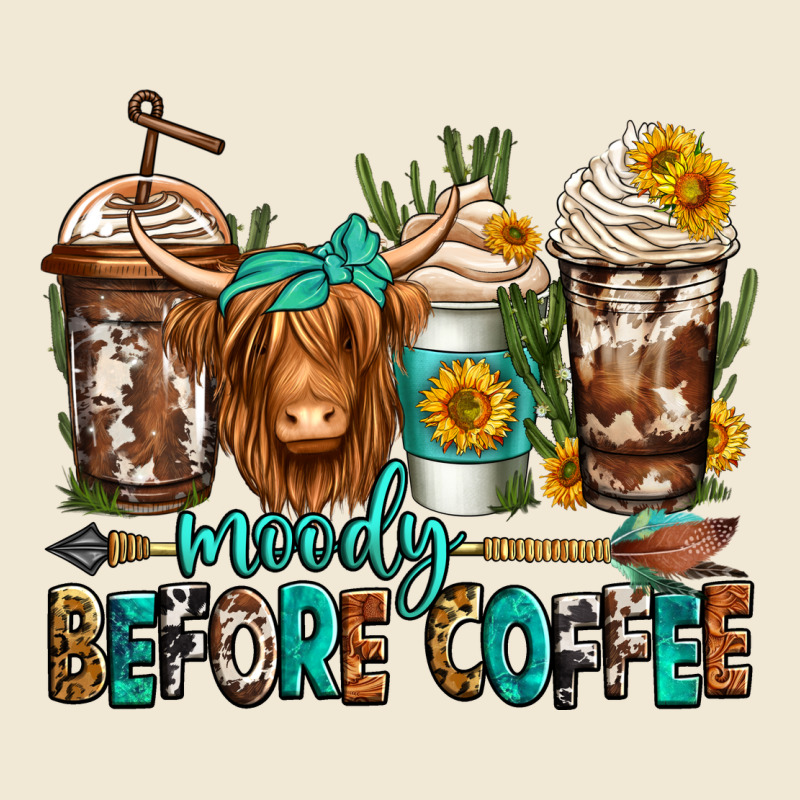 Moody Before Coffee Longhaired Cow Coffee Ladies Tee by Jasminsmagicworld | Teevron