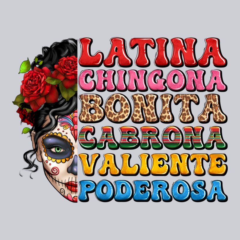 Mexican Sugar Skull Latina Chingona Bonita Heavyweight Sweatshirt by LillyAllenDesigns | Teevron