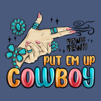 Western Turquoise Put Em Up Cowboy Vintage Hoodie | Teevron