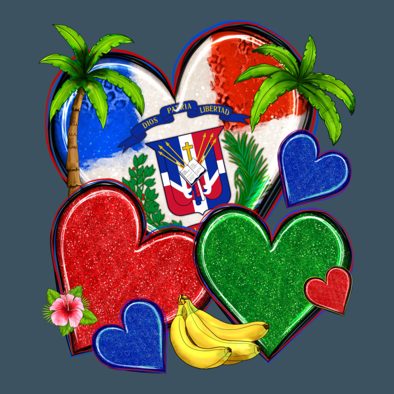 Dominican Repuclic Hearts Urban Heavy Tee by NancyCooperArtShop | Teevron