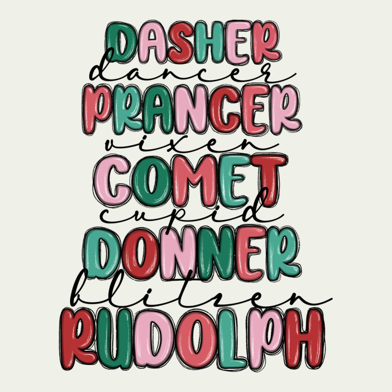 Dasher Dancer Prancer Vixer Comet Cupid Donner Bli Urban Heavy Tee by MaliasSmallBusiness | Teevron