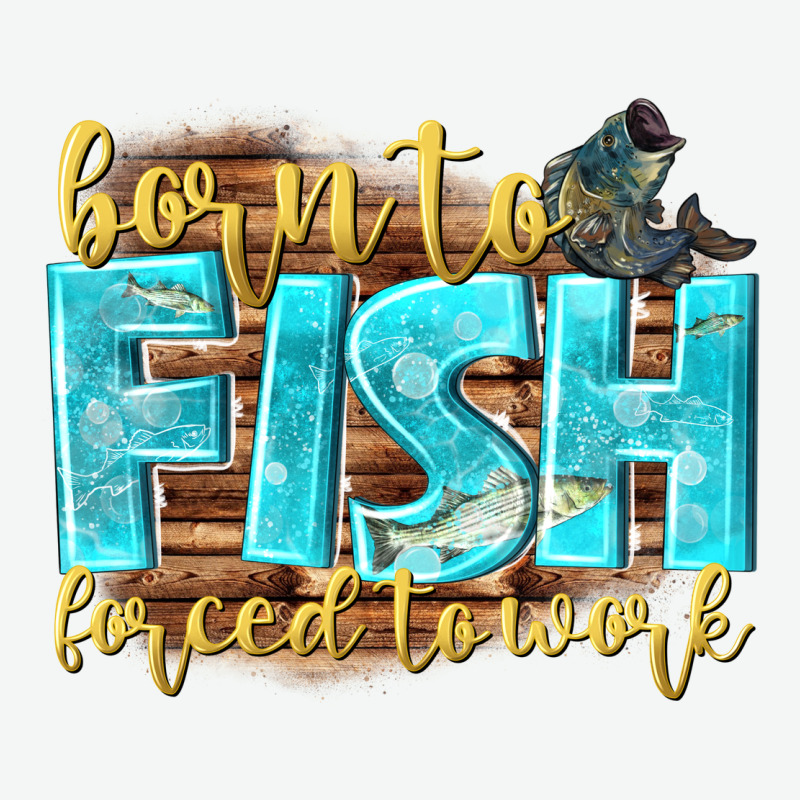 Born To Fish Forced To Work Urban Heavy Tee by NancyCooperArtShop | Teevron