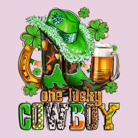 One Lucky  Cowboy With Hat And Boots Ladies Tee | Teevron
