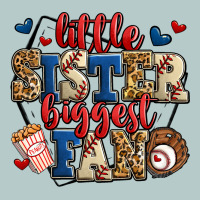 Little Sister Biggest Fan Baseball Heavy Core Tee | Teevron