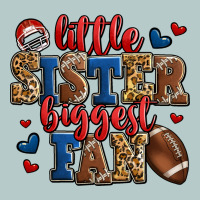 Little Sister Biggest Fan American Football Heavy Core Tee | Teevron