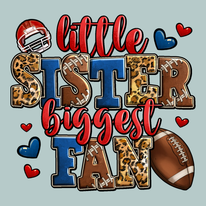 Little Sister Biggest Fan American Football Heavy Core Tee by Jasminsmagicworld | Teevron