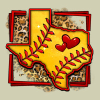 Leopard Softball Texas Map Heavy Core Tee | Teevron