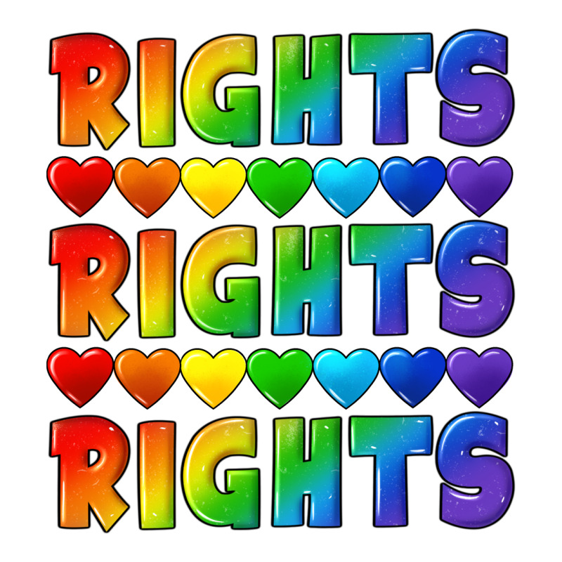 Rights Rights Rights Pride Heavyweight Hoodie by CowGirlArtShop | Teevron