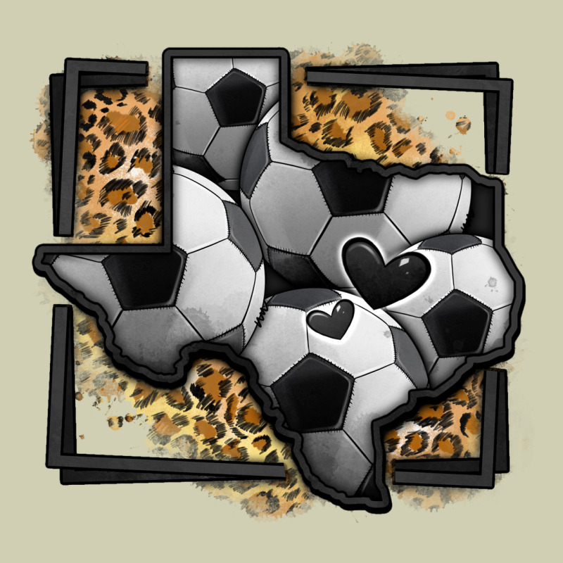 Leopard Soccer Texas Map Heavy Core Tee by Jasminsmagicworld | Teevron