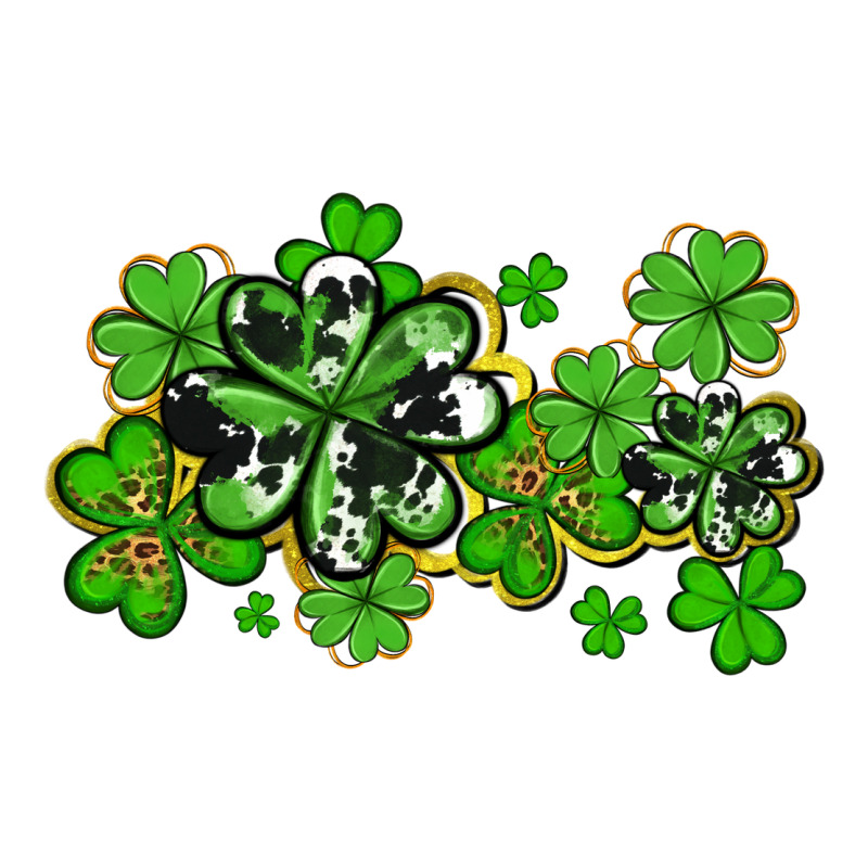 Cowhide And Leopard Shamrocks Ladies Tee by AdoDesignShop | Teevron