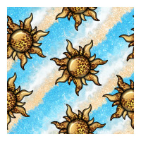 leopard sun seamless pattern | Teevron