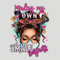 Minding My Own Small Business Messy Bun Zipper Hoodie | Teevron