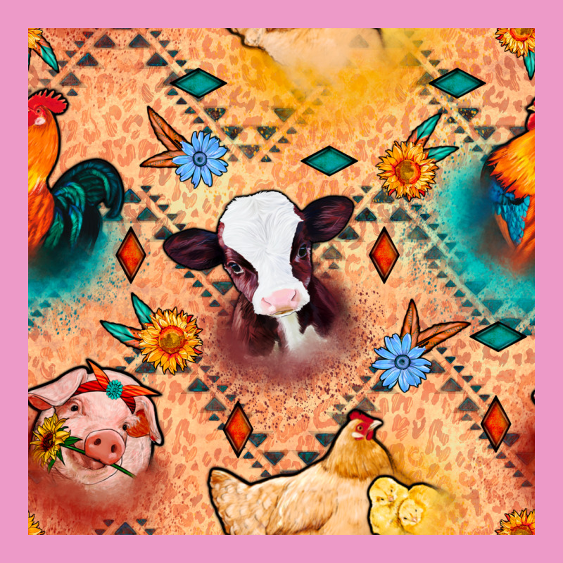 Western Farm Animals Seamless Pattern Urban Hoodie by BundleAndBundleShop | Teevron