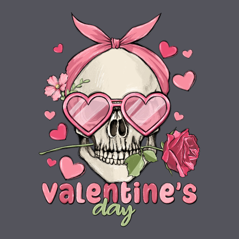 Valentine's Day Skull Vintage Hoodie by MaliasSmallBusiness | Teevron