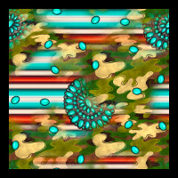 Camouflage Serape Gemstone Seamless Pattern Ladies Tee | Teevron
