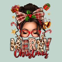 Merry Christmas Messy Bun Zipper Hoodie | Teevron