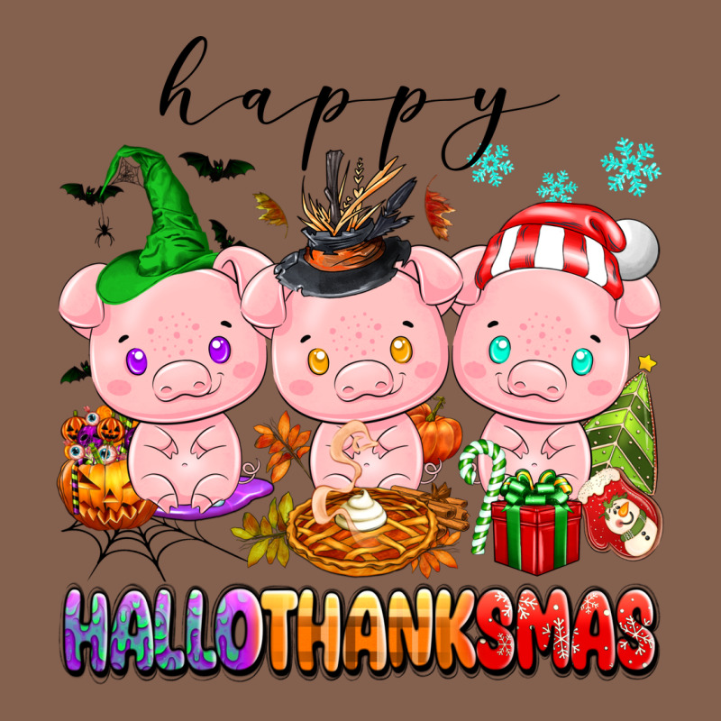 Happy Hallothanksmas Pigs Zipper Hoodie by texasbilliewilder | Teevron