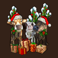 Western Christmas Cows And Cactuses Heavy Core Tee | Teevron