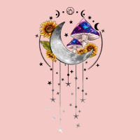 Moon And Mushrooms With Sunflower Urban Heavy Tee | Teevron
