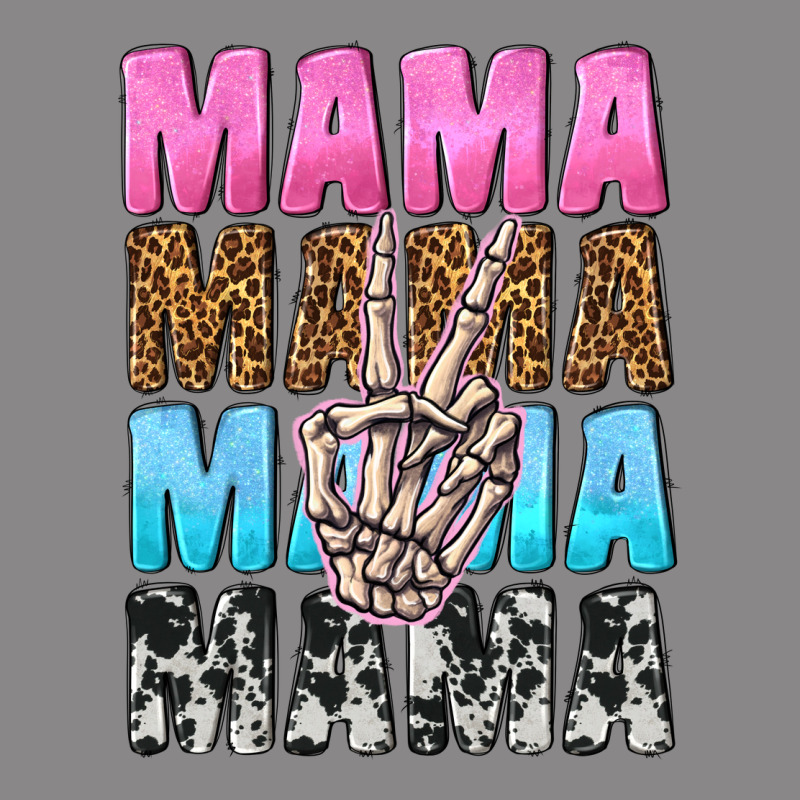 Mama Skeleton Peace Leopard Pattern Vintage Tee by NancyCooperArtShop | Teevron