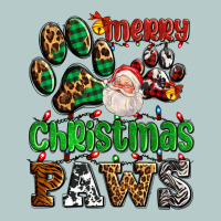 Merry Christmas Paws With Santa Heavy Core Tee | Teevron