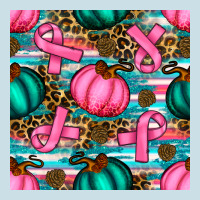 Breast Cancer Awareness With Pumpkins Seamless Pattern Ladies Tee | Teevron