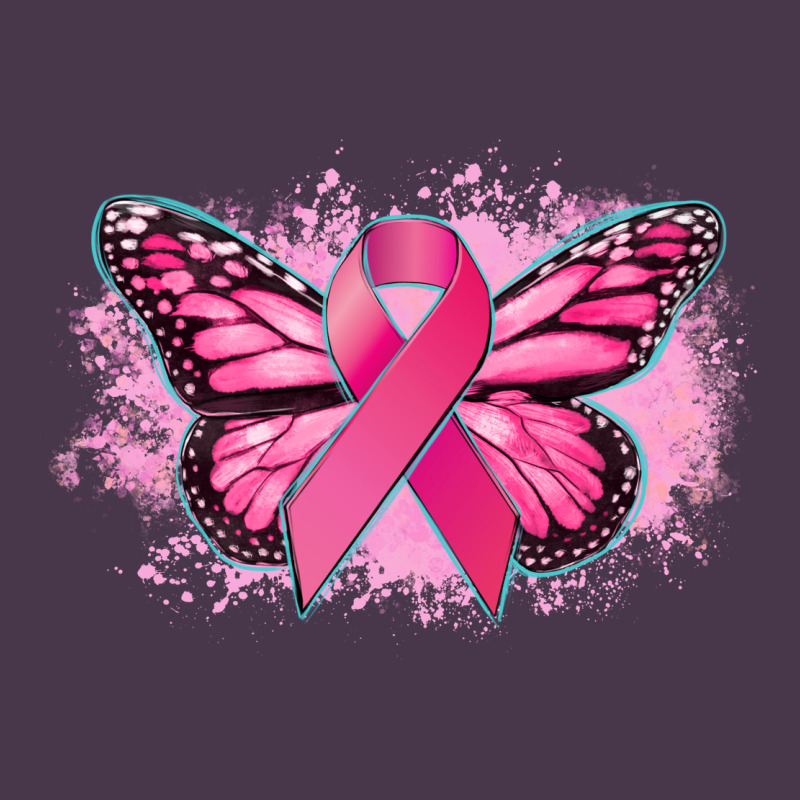 Cancer Ribbon Butterfly Cancer Awareness Heavyweight Hoodie by HowdyJamesFarm | Teevron
