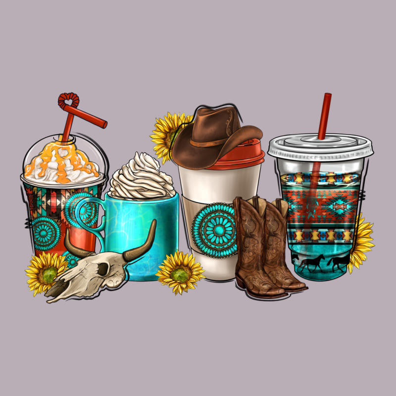 Western Coffee Cups Vintage Tee by NancyCooperArtShop | Teevron