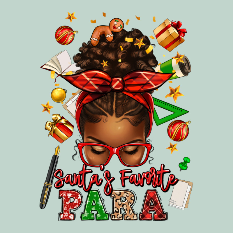 Santa's Favorite Para Afro Messy Bun Zipper Hoodie by texasbilliewilder | Teevron