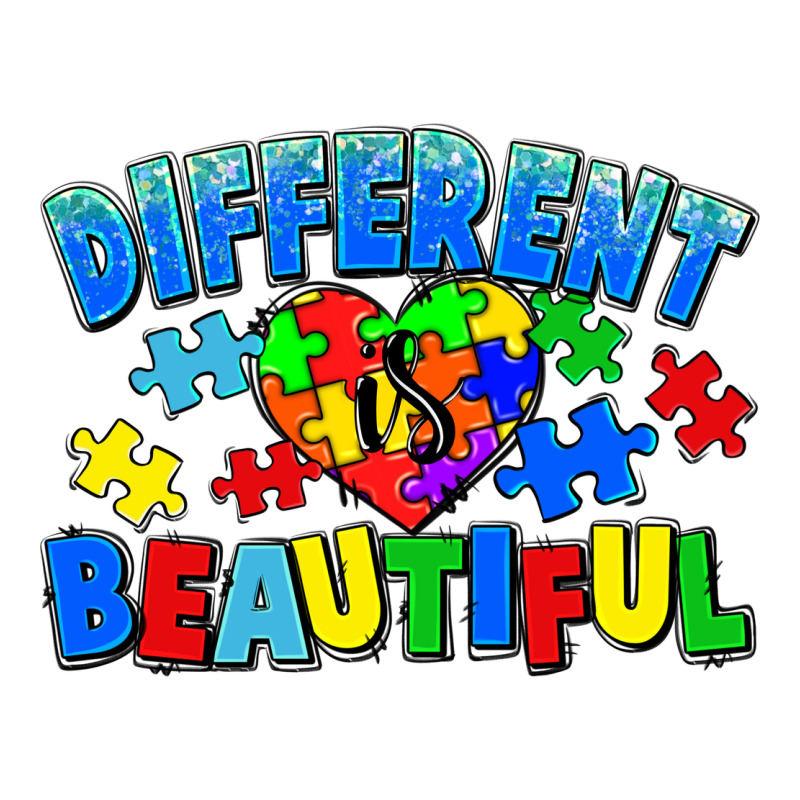 Different Is Beautiful Autism Heavyweight Hoodie by CowGirlArtShop | Teevron