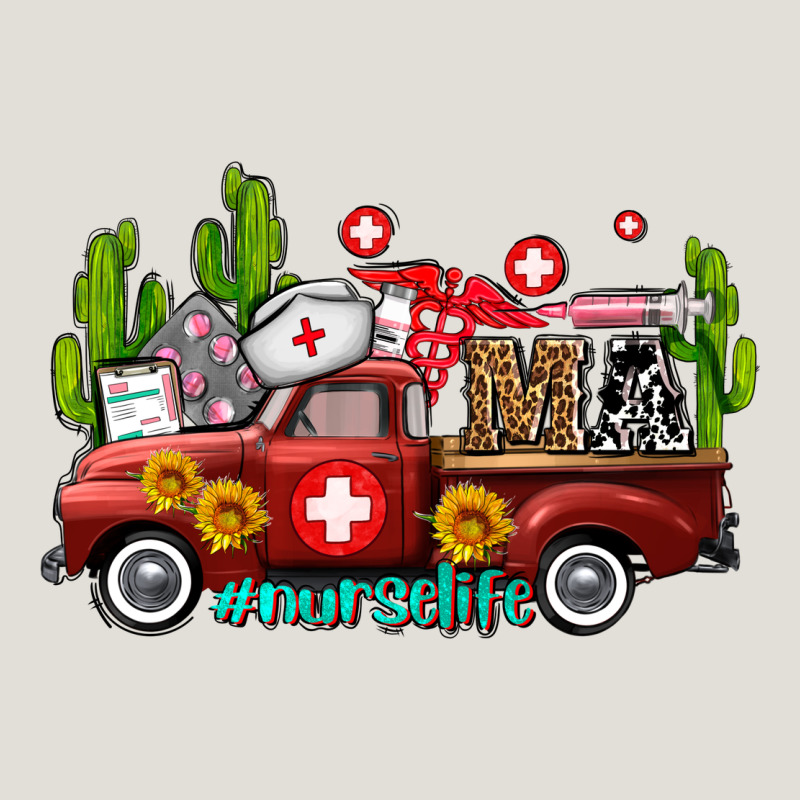 Ma Medical Assistant Nurse Truck With Cactus And Sunflowers Heavy Core Tee by AdoDesignShop | Teevron