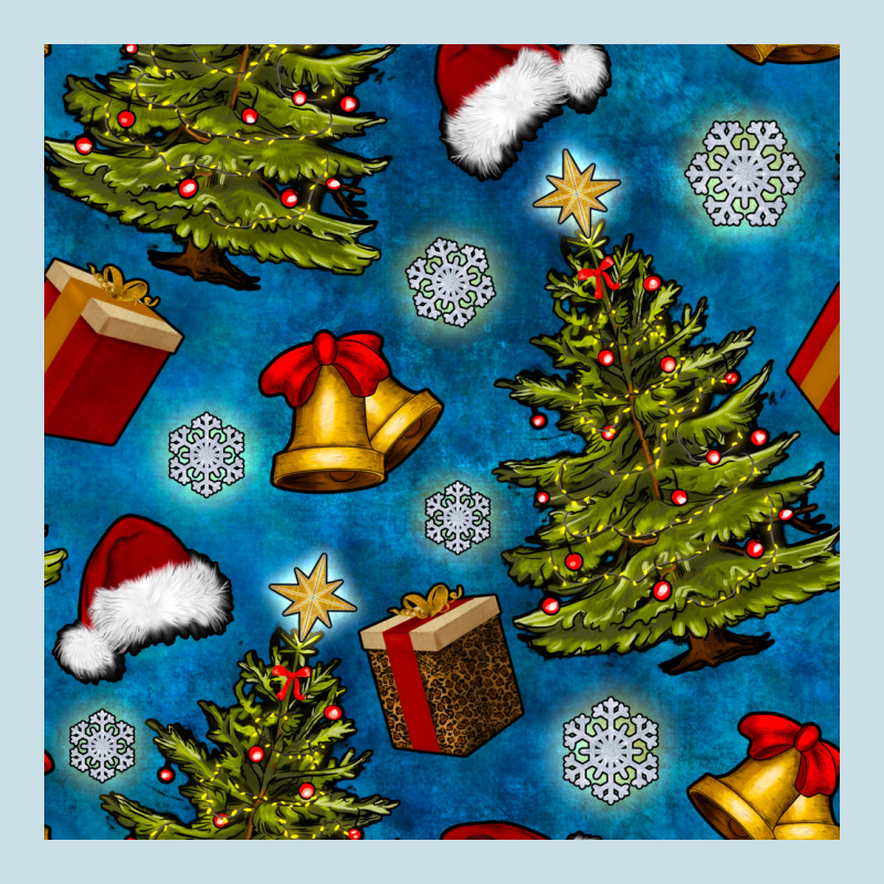 Christmas Trees And Bells Seamless Pattern Ladies Tee by BundleAndBundleShop | Teevron