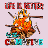 Life Is Better By The Campfire With Marshmallows Ladies Tee | Teevron