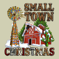 Small Town Christmas With Barn And Cactus Heavy Core Tee | Teevron