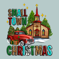 Small Town Christmas Church Western Truck Heavy Core Tee | Teevron