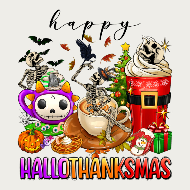 Happy Hallothanksmas Skeleton Coffee Cups Zipper Hoodie by texasbilliewilder | Teevron