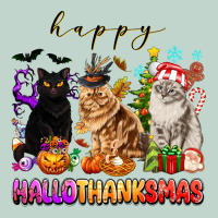 Happy Hallothanksmas Cats Zipper Hoodie | Teevron