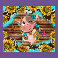 Western Cute Cow With Sunflower Vintage Tee | Teevron
