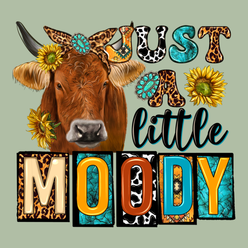 Just A Little Moody With Cow Urban Heavy Tee by NancyCooperArtShop | Teevron