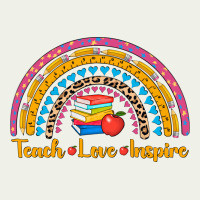 Back To School Rainbow Teach Love Inspire Urban Heavy Tee | Teevron