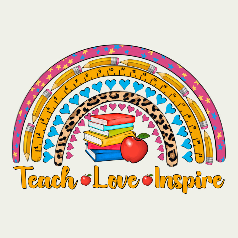 Back To School Rainbow Teach Love Inspire Urban Heavy Tee by AdoDesignShop | Teevron