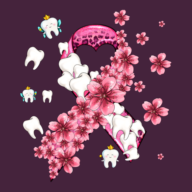 Teeth And Flower Cancer Ribbon Premium Tee by AdoDesignShop | Teevron