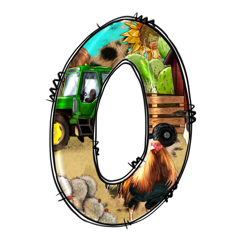 Farm Life Alphabet Numbers 0 Premium Tee by BundleAndBundleShop | Teevron