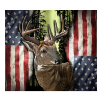 Usa Deer Hunting Woods Heavyweight Hoodie | Teevron