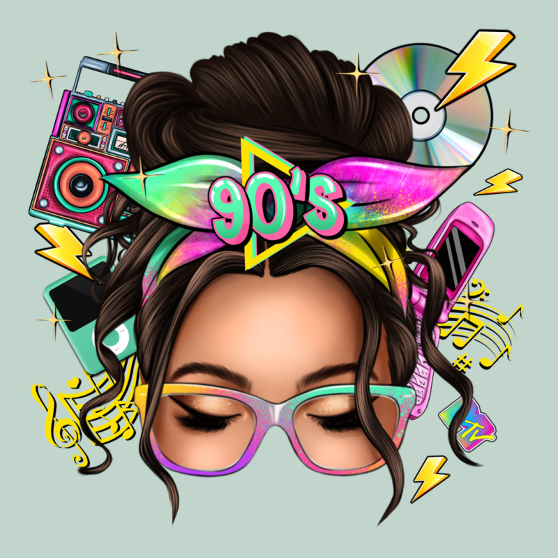 90s Messy Bun Zipper Hoodie by texasbilliewilder | Teevron