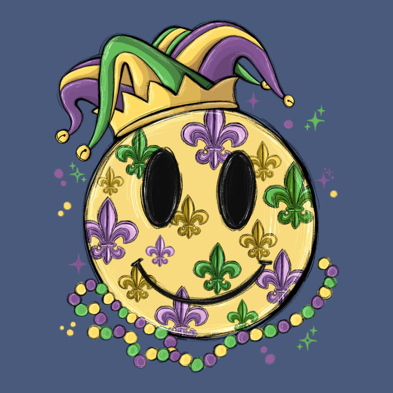 Smiley Face Mardi Gras Vintage Hoodie by MaliasSmallBusiness | Teevron