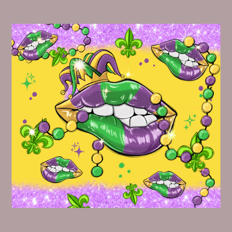 Mardi Gras Lips Vintage Hoodie by MaliasSmallBusiness | Teevron