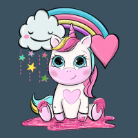 Cute Unicorn And Rainbow Urban Heavy Tee | Teevron