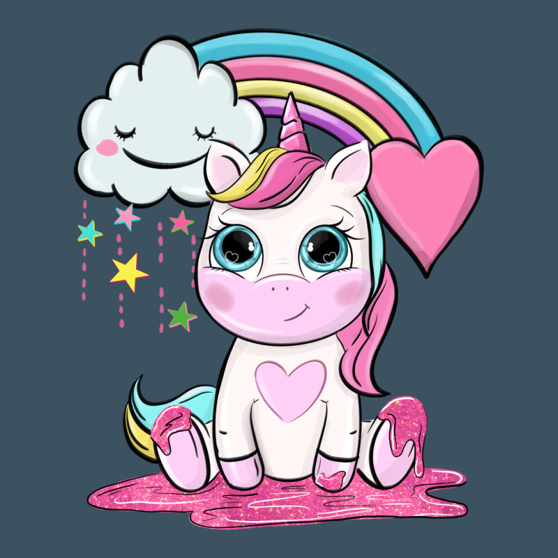 Cute Unicorn And Rainbow Urban Heavy Tee by NancyCooperArtShop | Teevron