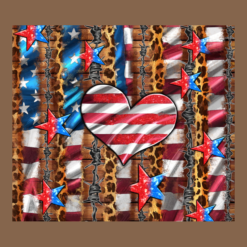 Western Usa Flag Heart And Stars Tumbler Premium Tee by Artiststas | Teevron
